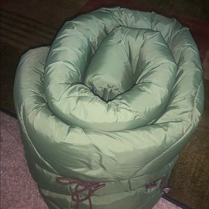 EUC Green Sleeping Bag; Approx 72”Lx31”W zipped